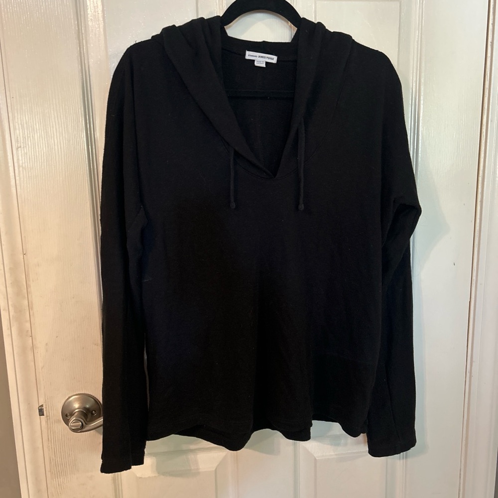 James Perse Black Lightweight Hoodie